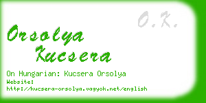 orsolya kucsera business card